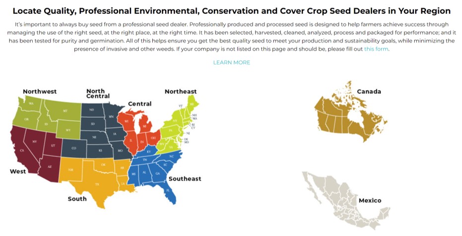 American Seed Trade Association interactive seed dealer map cover